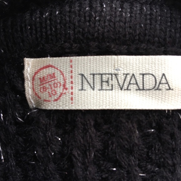 NEVADA Black Knit Sweater Vest with White Size M - Picture 4 of 7